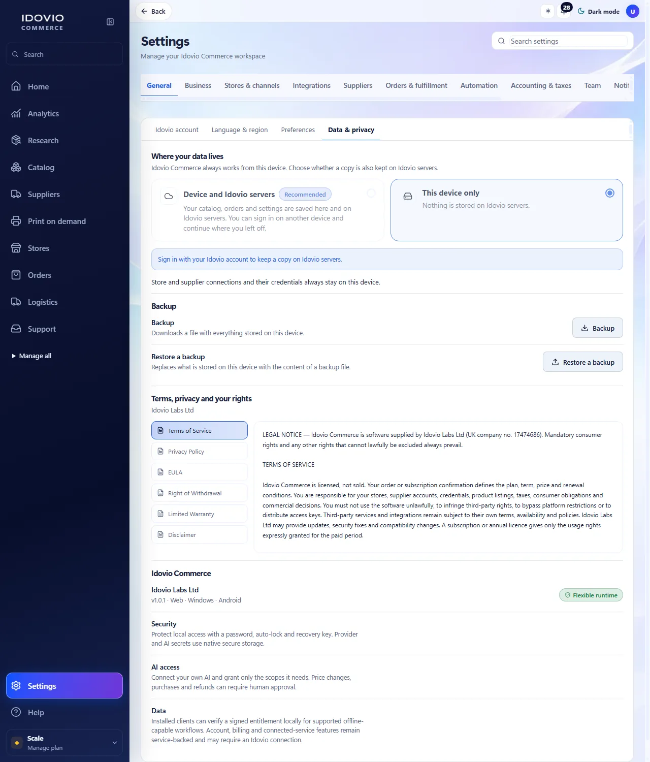 Generelt · Data og privatliv